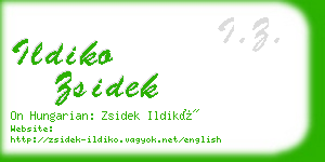 ildiko zsidek business card